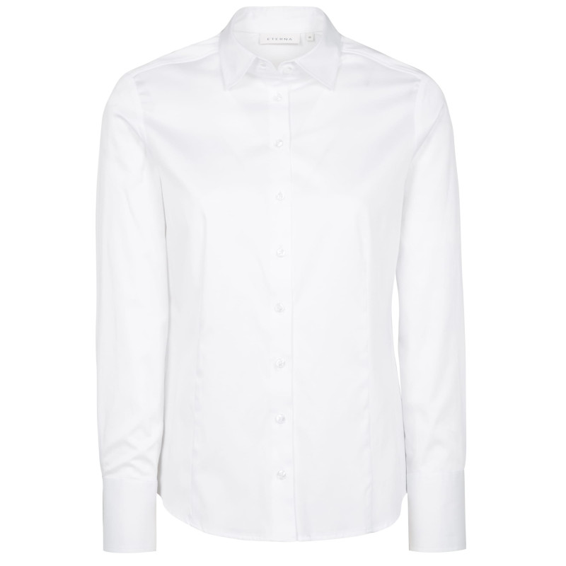 Satin Shirt Bluse Satingewebe Langarm