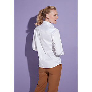 Satin Shirt Bluse Satingewebe Langarm