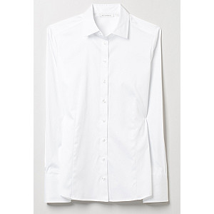 Satin Shirt Bluse Satingewebe Langarm