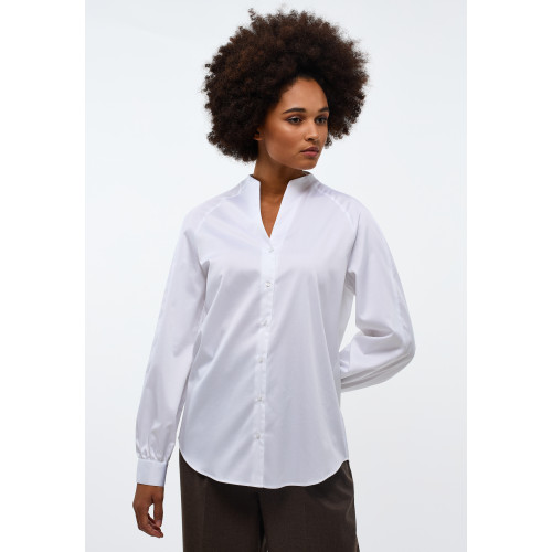 Satin Shirt Bluse Satingewebe Langarm
