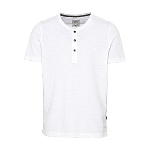 Henley Shirt mit kurzem Arm aus reiner Baumwolle