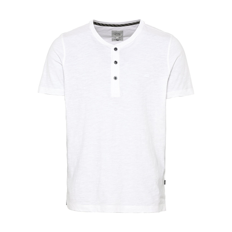 Henley Shirt mit kurzem Arm aus reiner Baumwolle