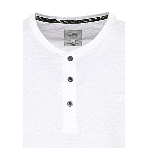 Henley Shirt mit kurzem Arm aus reiner Baumwolle