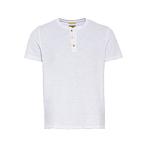 Henley Shirt mit kurzem Arm aus reiner Baumwolle