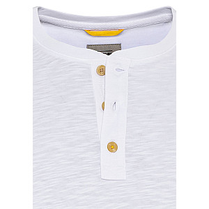 Henley Shirt mit kurzem Arm aus reiner Baumwolle