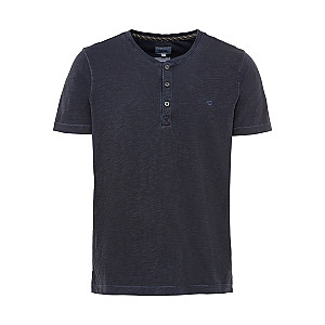 Henley Shirt mit kurzem Arm aus reiner Baumwolle