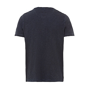 Henley Shirt mit kurzem Arm aus reiner Baumwolle