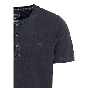 Henley Shirt mit kurzem Arm aus reiner Baumwolle