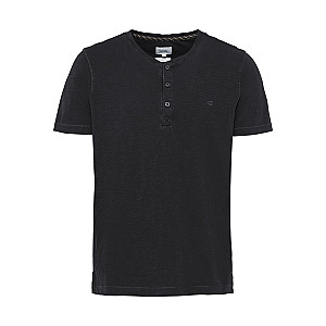 Henley Shirt mit kurzem Arm aus reiner Baumwolle