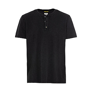 Henley Shirt mit kurzem Arm aus reiner Baumwolle