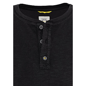 Henley Shirt mit kurzem Arm aus reiner Baumwolle